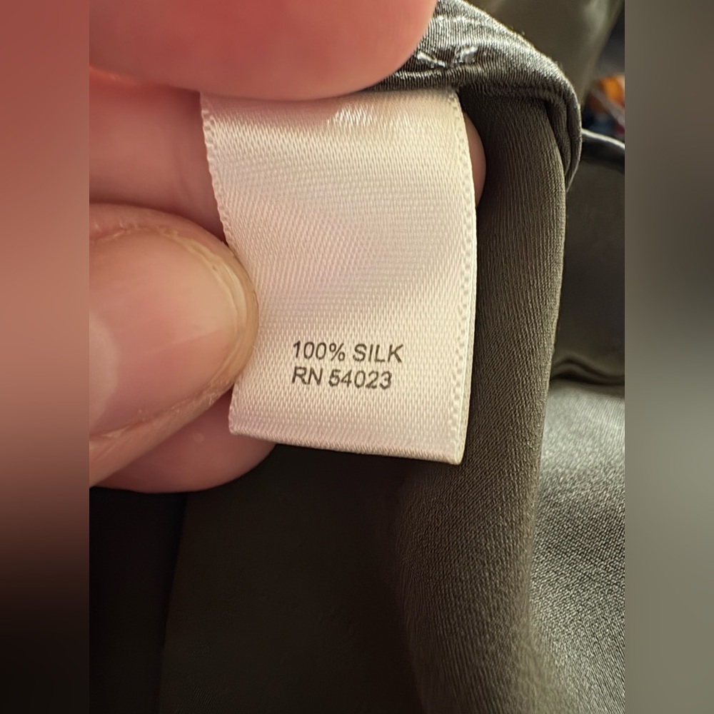 Banana Republic Silk Off Shoulder Ruffle Dress Charcoal Grey Small - Picture 5 of 9